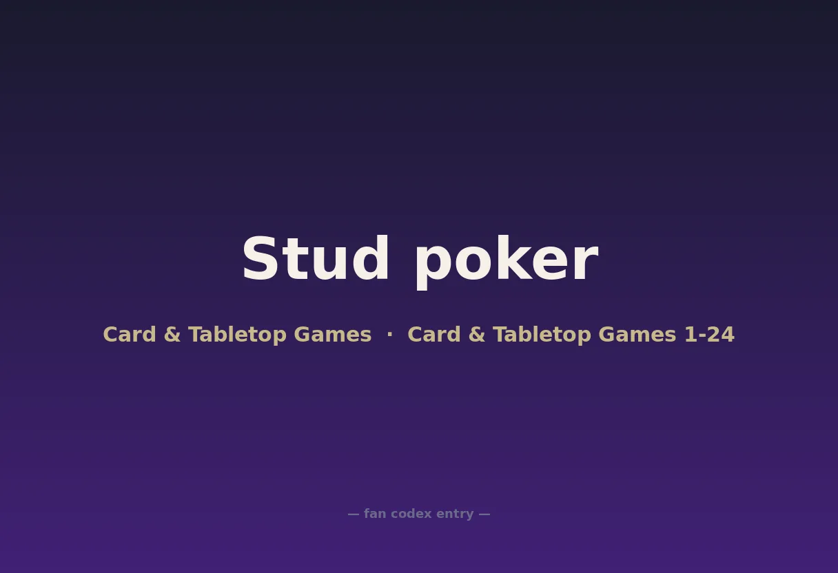 Stud poker