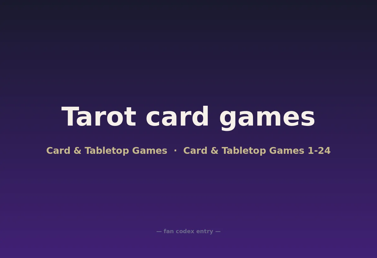 Tarot card games