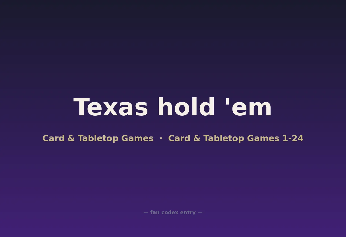 Texas hold 'em