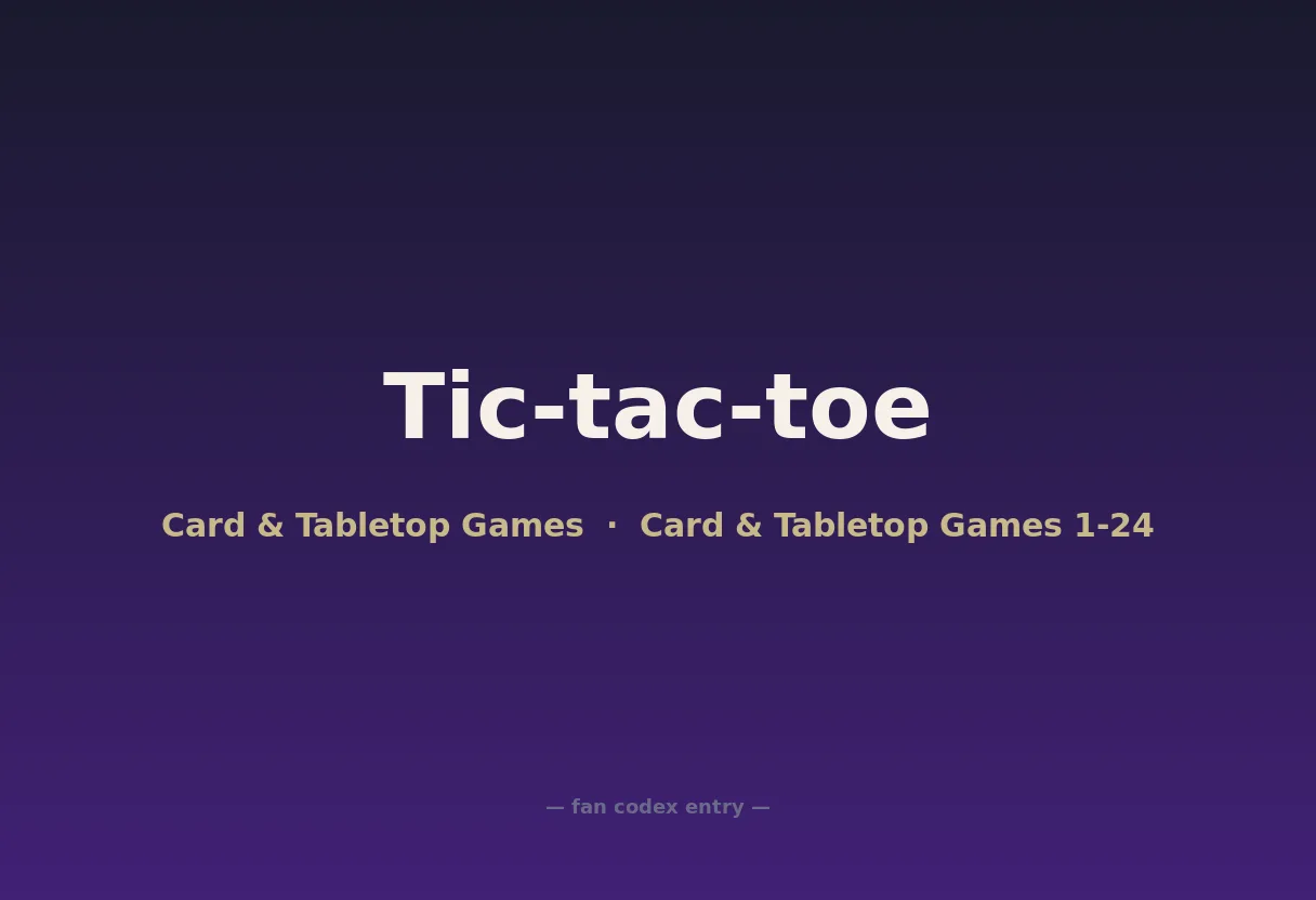 Tic-tac-toe